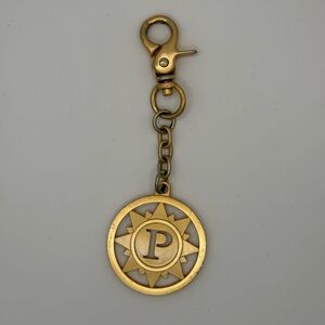 Parazul Gold Keychain with Sunburst Design